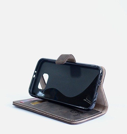 Lommebok Etui for Galaxy S6 Protega Vintage Mørk Brun