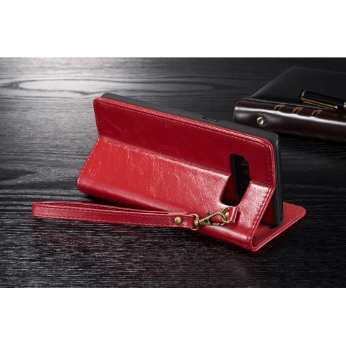 Galaxy Note 8 2i1 Etui m/2 kortlommer Classic Slim Rød