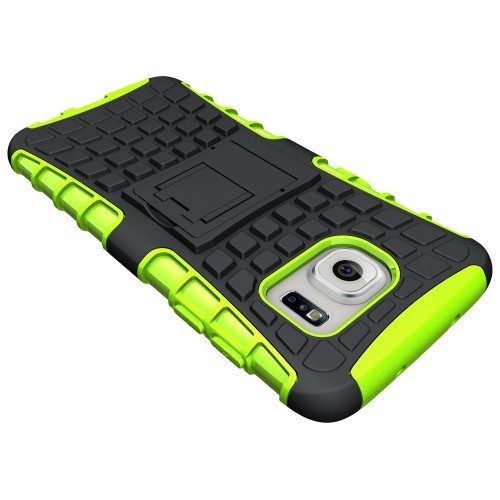 Deksel for Galaxy S7 Edge Hybrid m/kickstand Lime Grønn