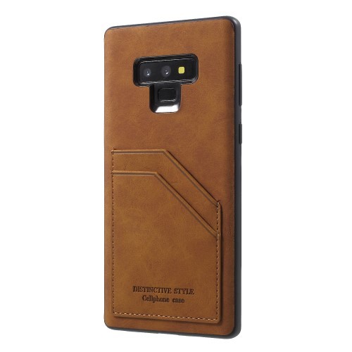 Galaxy Note 9 Deksel m/ 2 kortlommer Ingefærbrun