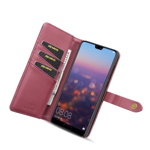 Huawei P30 2i1 Etui m/3 kortlommer Classic Lux Rød