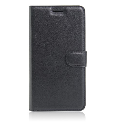 Etui m/kortlommer for Huawei Honor 8 Lychee Svart