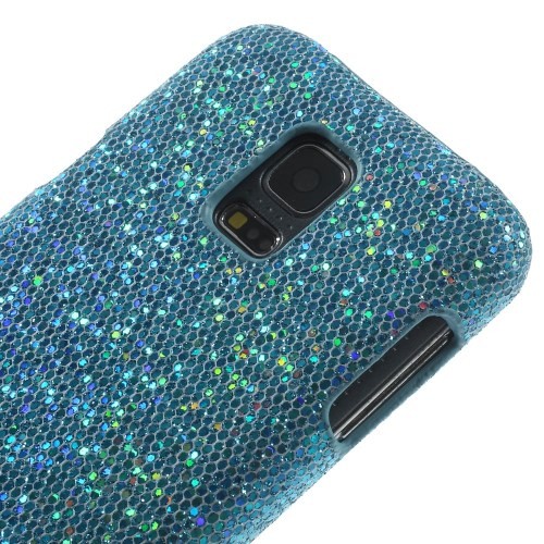 Deksel for Samsung Galaxy S5 Mini Glitter Turkis