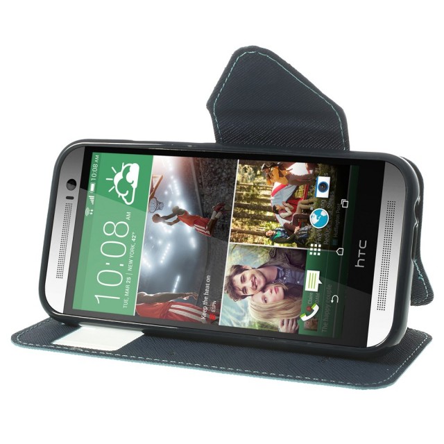 Slimbook Etui for HTC One (M8) Roar Lys Blå
