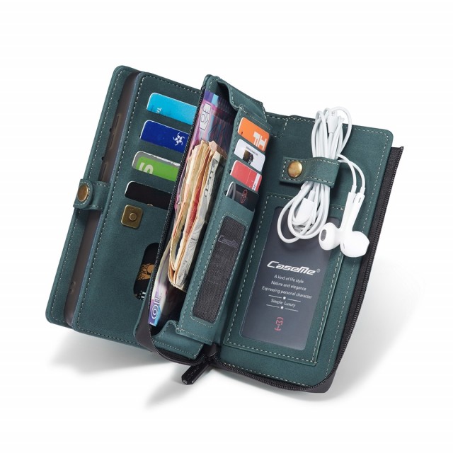 Galaxy S20 2i1 Lommebok Etui m/ 10 kortlommer Petroleumsblå