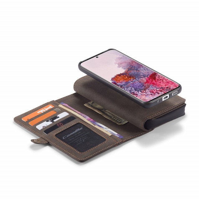 Galaxy S20 2i1 Lommebok Etui m/ 10 kortlommer Kaffebrun
