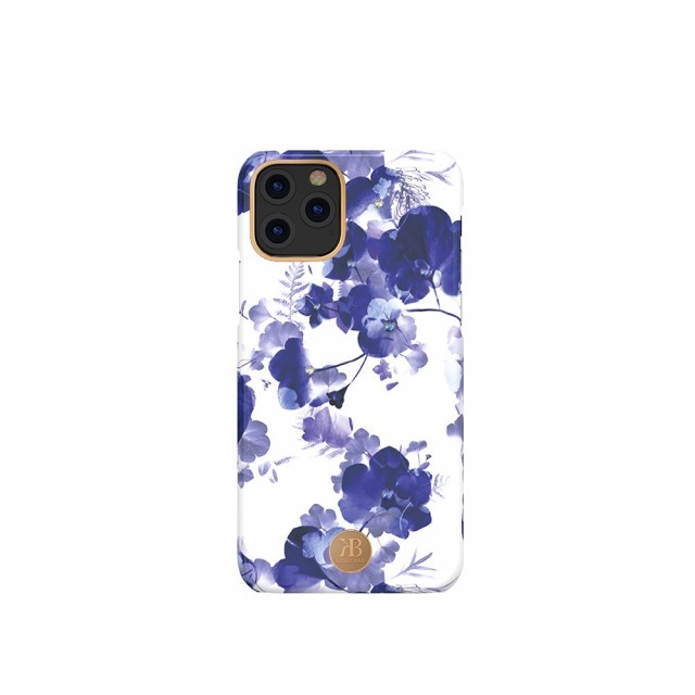 iPhone 11 6,1 Deksel Blomster m/ Swarovski Blå Blomster