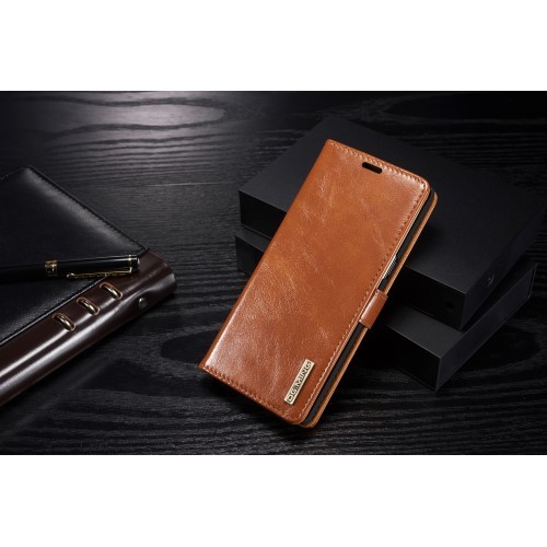 Galaxy Note 8 2i1 Etui m/2 kortlommer Classic Slim Ingefær(Brun)