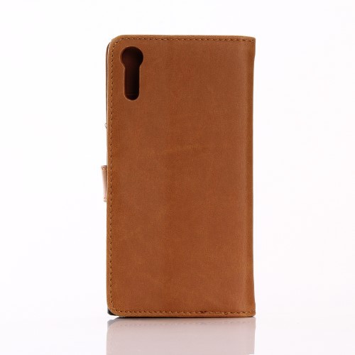 Lommebok Etui for Sony Xperia ZX Classic Lys Brun