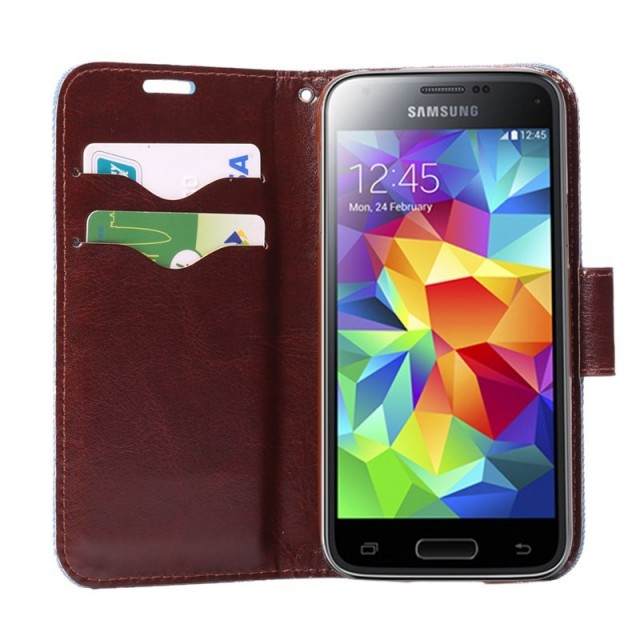 Lommebok Etui for Samsung Galaxy S5 Mini Rose