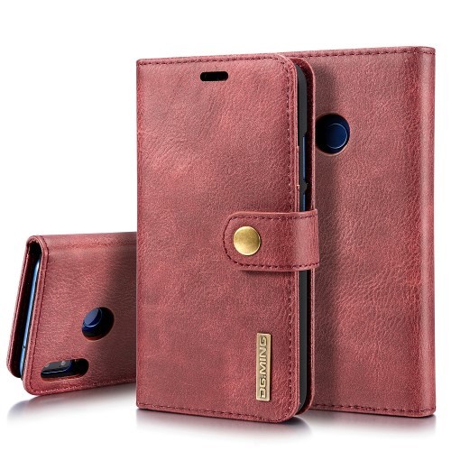 Huawei P20 Lite 2i1 Etui m/3 kortlommer Classic Rød