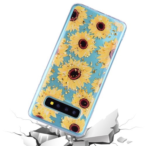 Galaxy S10+ (Pluss) Deksel Art Sunflowers