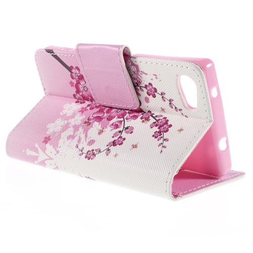 Lommebok Etui for Xperia Z5 Compact Art Blomster & Bier