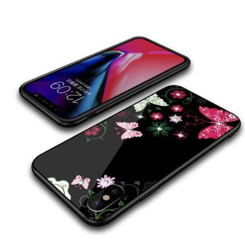 iPhone Xs/X 5,8 Deksel Dekor Butterfly Pink