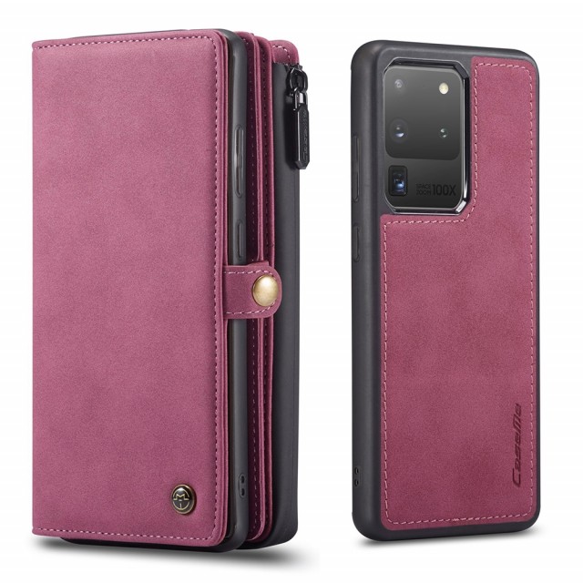 Galaxy S20+ (Pluss) 2i1 Lommebok Etui m/ 10 kortlommer Rød
