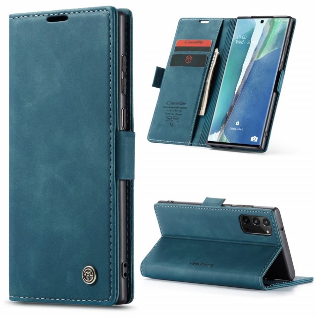 Galaxy Note 20 Lommebok Etui Retro Lux Petroleumsblå