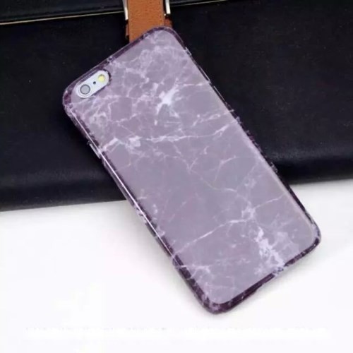 Deksel for iPhone 6/6s Pluss Marmor Svar/Hvit