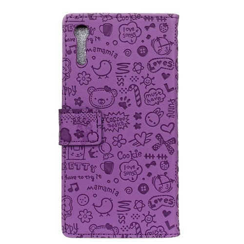 Lommebok Etui for Sony Xperia ZX Love Lilla