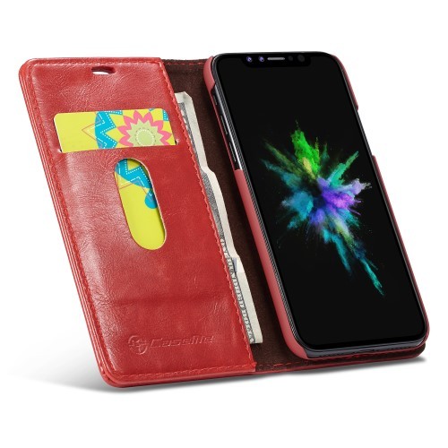 iPhone XS Max 6,5 Klassisk Etui m/1 kortlomme - Rød