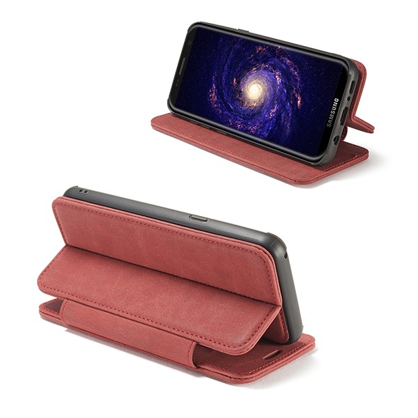 iPhone 7 4,7" 3i1 Slimbook Etui av lær m/magnetfeste Rød