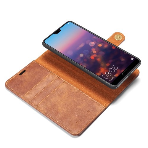 Huawei P Smart (2019) 2i1 Etui m/3 kortlommer Classic Ingefærbrun