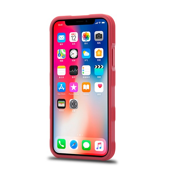 iPhone Xs / X 5,8" Deksel m/ 2 kortlommer LuxPocket Rød