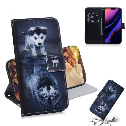 iPhone 11 Pro 5,8" Lommebok Etui Art Puppy Wolf