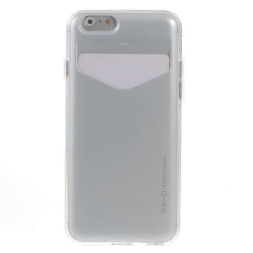Deksel for iPhone 6/6s m/kortlomme Sølv