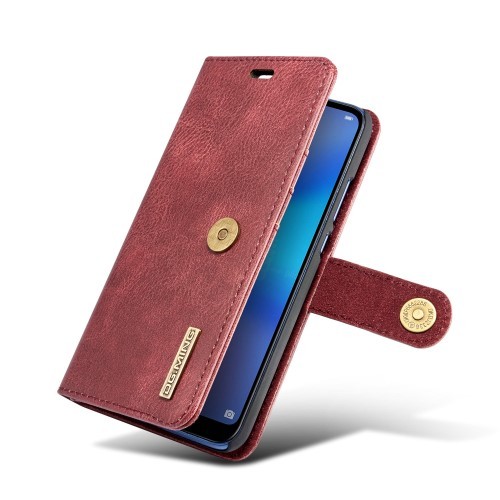 Huawei P20 Lite 2i1 Etui m/3 kortlommer Classic Rød