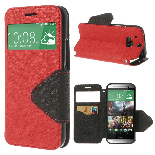Slimbook Etui for HTC One (M8) Roar Rød
