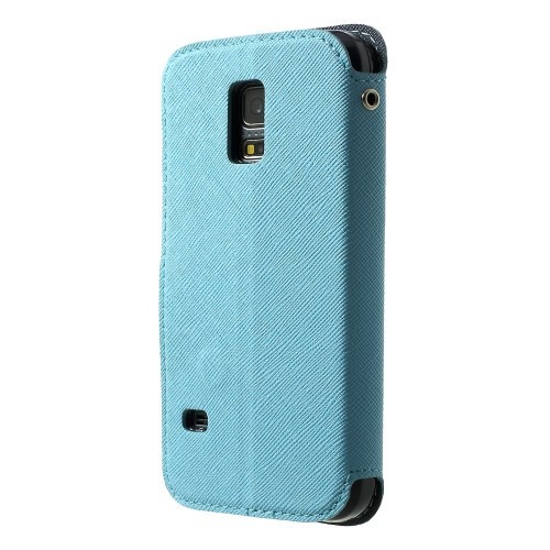Etui for Galaxy S5 Mini Roar m/Skjermvindu Lys Blå