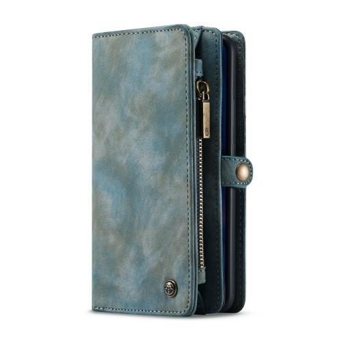 Huawei Mate 20 Pro 2i1 Etui m/multikortlommer av lær - Petroleumsblå