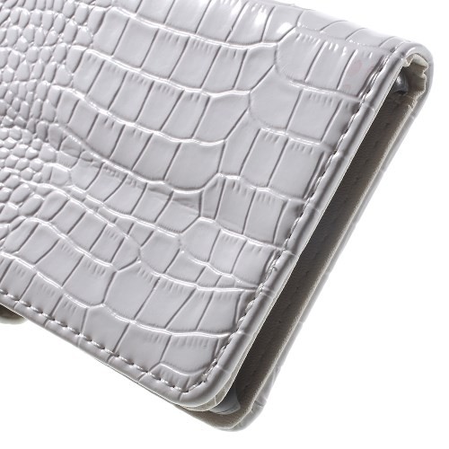 Lommebok Etui for Xperia Z5 Croco Hvit