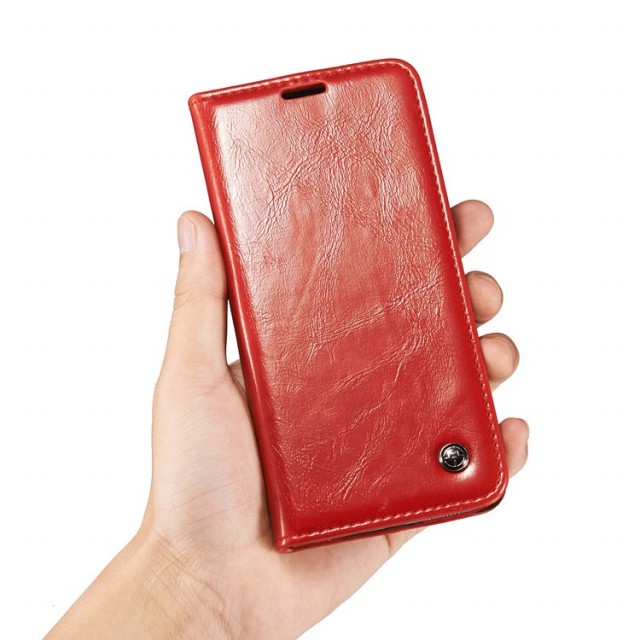 Galaxy S7 Edge Klassisk Etui m/1 kortlomme Rød