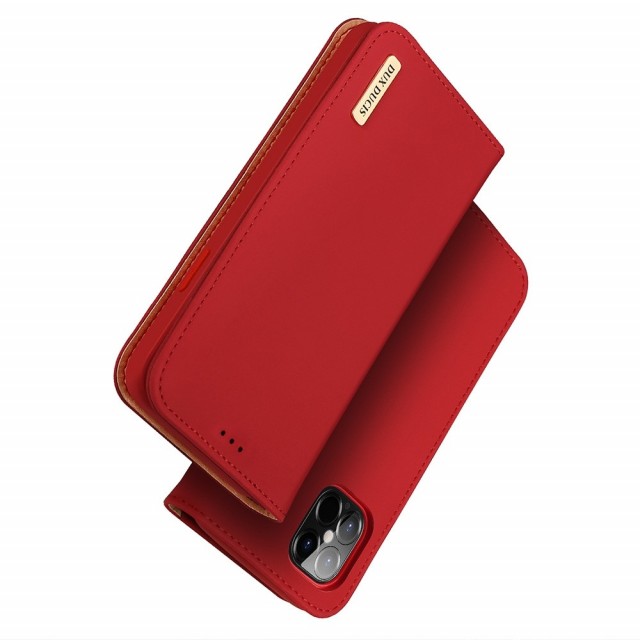 iPhone 12 Pro Max 6,7" Lommebok Etui Genuine Lux Rød