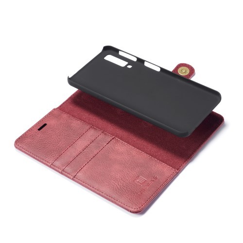Galaxy A7 (2018) 2i1 Etui m/3 kortlommer Classic Rød
