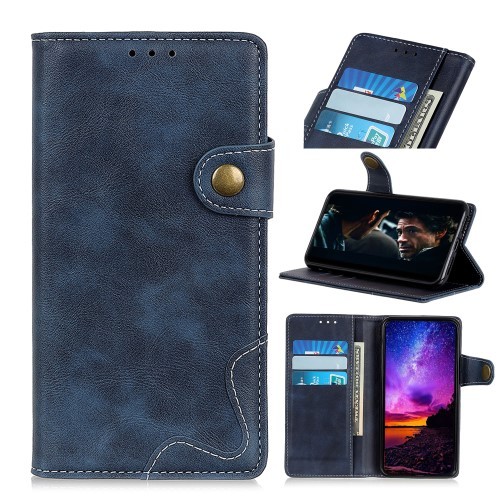 Galaxy Note 10+ (Pluss) Etui m/kortlommer Vintage Midnattsblå