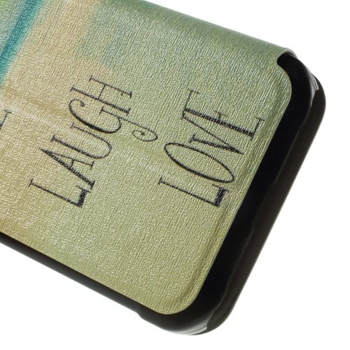 Slimbook Etui m/skjermvindu for Galaxy Xcover 3 Live Laugh Love