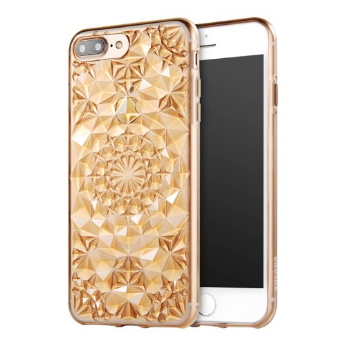 iPhone 7 Pluss 5,5 / iPhone 8 Pluss 5,5 Deksel Krystall Produkt - Gullfarget