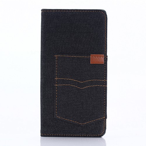 Etui for Sony Xperia X Denim Pocket Svart