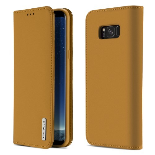 Galaxy S8 Lommebok Etui Genuine Pro Ingefærbrun