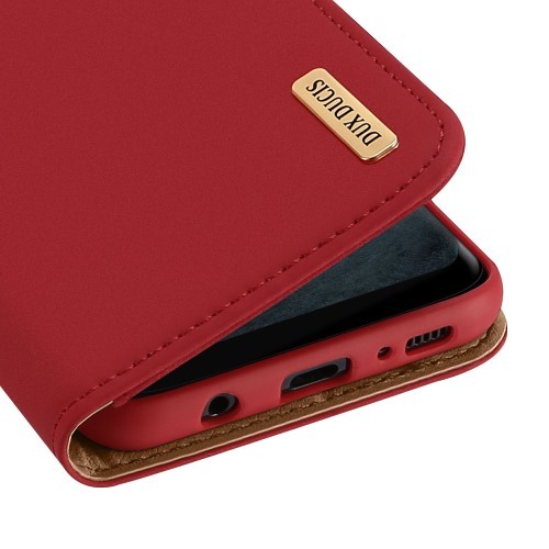 Galaxy S8 Lommebok Etui Genuine Pro Rød