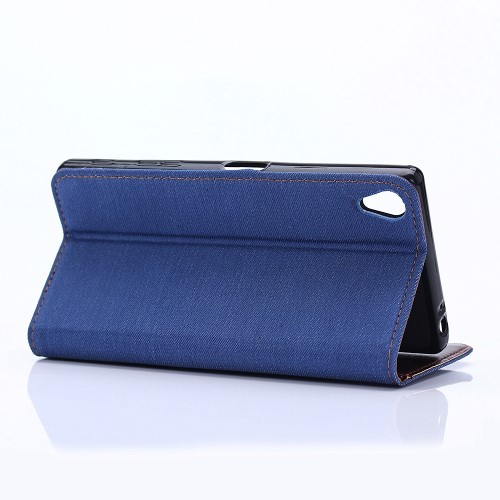 Etui for Sony Xperia X Denim Pocket Lys Blå