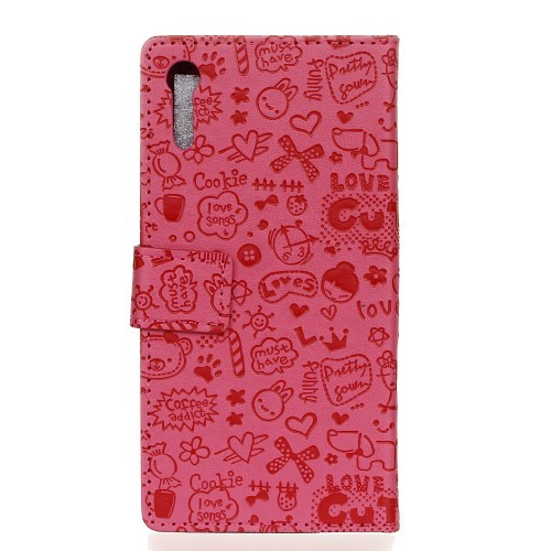 Lommebok Etui for Sony Xperia ZX Love Rosa