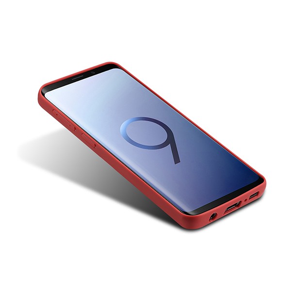 Galaxy S9 Deksel m/ 2 kortlommer LuxPocket Rød