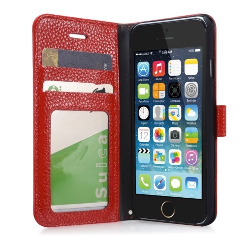 Etui for iPhone 6 Classic Lychee Rød