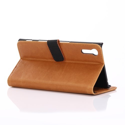 Lommebok Etui for Sony Xperia ZX Classic Lys Brun