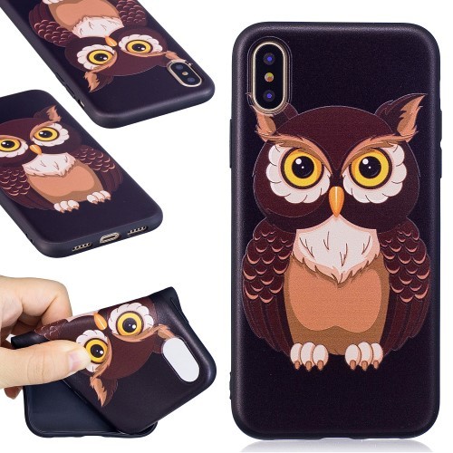 iPhone Xs/X Deksel Art Brown Owl