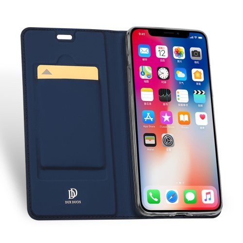 iPhone XR 6,1 Slimbook Etui med 1 kortlomme - Midnattsblå