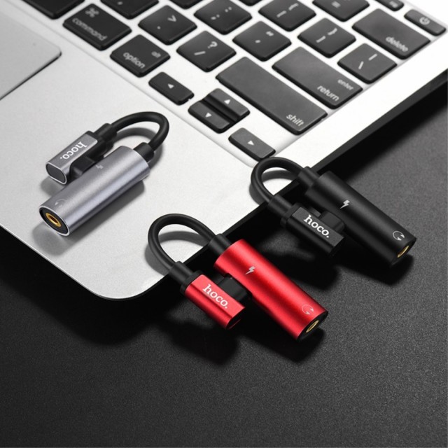 USB Type-C 2i1 Adapter / Splitter - med 3.5 mm port Hoco